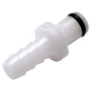 Hadicová spojka CPC NW3,2, POM, pre hadice Ø 1,6 mm, diel samec: hadicová násadka, s ventilom (5 ks)