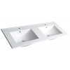 Sapho SLIM keramické dvojumývadlo 120x46,5cm, biela 1601-120