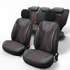 Poťahy na autosedadlá ZETA čierno-červené športové, ergonomické