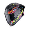Moto prilba SCORPION EXO-R1 EVO II AIR SAVAGE čierno/modro/ružová - Veľkosť S