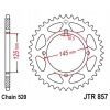 JT Sprockets JTR 857-45ZBK