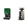 Gaggia Classic E24 BC, green + Eureka Mignon Libra, CR chrome