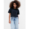 GAP Detské tričko crop Tmavomodrá XXL Tmavomodrá Tmavomodrá