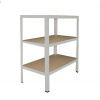Meets-ecommerce UG Kovový regál 115x70x45, 3-4 police Farba: Pozink, Počet polic: 3 police