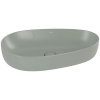 VILLEROY & BOCH Antao asymetrické umývadlo na dosku bez otvoru, bez prepadu, 650 x 400 mm, Morning Green, s povrchom CeramicPlus, 4A7465R8