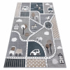 Eoshop Koberec FUN Strade pro děti, ulice, město šedá (Velikost: 200x290 cm)