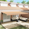 zahrada-XL Zatemniteľná markíza žltá a oranžová 600 × 300 cm látka 3331603