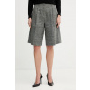 Šortky s prímesou ľanu United Colors of Benetton 4Z8ED902H sivá 44
