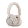 Guess - Wireless Headphones 4G Triangle Logo bezdrôtové Bluetooth 5.4 slúchadlá cez hlavu s ENC a eko kožou - ružové