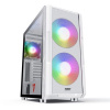 Modecom PC herní skříň VOLCANO AMIRANI ARGB WHITE MIDI, 2x USB 3.0, 1x USB-C, audio HD, bílá, bez zdroje