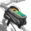 VODOTESNÁ CYKLISTICKÁ TAŠKA NA SUCHÝ ZIPS S DRŽIAKOM NA TELEFÓN, VEĽKÁ, PEVNÁ