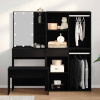 zahrada-XL Sada toaletného stolíka 2 pcs Čierna 140 x 40 x 140 cm 3333068