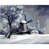 Maľovanie podľa čísel – Vidiecka zimná krajina, 40 × 50 cm, bez rámu a bez napnutia plátna 8596530057529