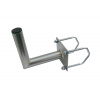 TIPA 14561173 Anténní držák 25cm na balkon na hranaté zábradlí, rozteč třmenu 100mm, trubka 42/2mm, výška 16cm
