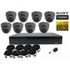Monitorrs Security Dome Monitor AHD kamerový set 8 kanálový 2,1 M.Pix.