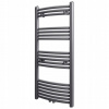 Elektrický kúpeľňový radiátor VidaXL 1 W 470 x 1160 mm sivý
