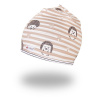 Little Angel Čiapka podšitá BIO Outlast® Hnedá ježko/pruh bieločierny Veľ. 2 (39 - 41 cm)