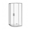 Jika Nion - Sprchový kút štvrťkruhový, 90x90 cm, rádius 55 cm, Jika perla Glass, strieborná/transparentné sklo H2532N20026681