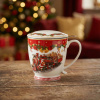 Vianočný hrnček s filtrom a viečkom 460 ml