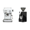 Ascaso Dream ONE, Cloud White + Eureka Mignon Classico, CR black