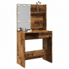 vidaXL toaletný stolík s LED Old Wood 74,5x40x141 cm 857021