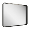 RAVAK STRIP 90,6 x 70,6cm zrkadlo kúpeľňové s úzkym rámom a LED osvetlením, čierne, X000001572