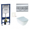 Cenovo zvýhodnený závesný WC set Geberit do ľahkých stien / predstenová montáž + WC Geberit Smyle SIKOGESSMD20