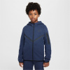 Nike Sportswear Tech Fleece Full-Zip Hoodie Juniors Obsidian Heathr 7-8 rokov