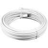 Kábel koax. Sada s konektormi, 10m, RG59, 75 Ohm, 2x tienený, 100dB, 6.8mm, CSS, biely