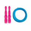 Ninja Rope | Švihej.sk Vyber farbu rukovätí:: Ružové, Vyber priemer lanka:: 4mm (ženy, deti), Farba lanka: Svetlo modrá Rýchlostné švihanie s PVC lankom pre mierne pokročilých