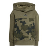 adidas Essentials Allover Print Hoodie Set Kids Olive/White 5-6 Years