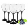 Poháre na biele víno, poháre na červené víno Glasmark bezfarebné, čierne 300 ml 6 ks
