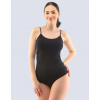 GINA Dámska predĺžená košieľka s úzkymi ramienkami Bamboo Pure Line | 08016P - čierna, L/XL