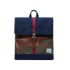 HERSCHEL batoh - City Mid-Volume Woodland Camo/Peacoat/Tan (04107)