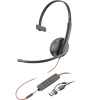 HP Poly Blackwire C3215 náhlavná súprava cez ucho káblové, 8X227AA, mono, čierna; 8X227AA