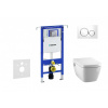 GEBERIT - Duofix Modul na závesné WC s tlačidlom Sigma20, biela/lesklý chróm + Tece One - sprchovacia toaleta a doska, Rimless, SoftClose 111.355.00.5 NT4