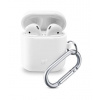 Ochranný kryt s karabínou CellularLine Bounce pre Apple AirPods 1 & 2, biely