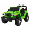 Ramiz Jeep Wrangler Rubicon batéria pre deti Zelená + diaľkové ovládanie + MP3 LED rádio + EVA kolesá