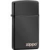 ZIPPO Zapaľovač SLIM HIGH POLISH BLACK LOGO (26583)