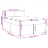 vidaXL Posteľný rám boxsping s matracom tmavozelený 140x200 cm zamat - Zelená - 48402-57308