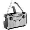 Silva Schneider SOS 112 243018 outdoorové rádio, FM, AM, pohotovostné rádio, s USB nabíjačkou, Ručná kľučka, solárny panel, vreckové svietidlo, možné znovu; 243018