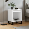 zahrada-XL Nočný stolík biely 40x35x50 cm spracované drevo 830732
