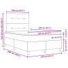 vidaXL Box Spring posteľ s matracom čierna 120x200 cm tkanina - Čierna - 263277-279912