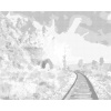 ZUTY Bodkovanie - LETNÁ KRAJINA SO ŽELEZNICOU Rámovanie: vypnuté plátno na rám, Rozmer: 80x100 cm