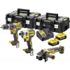 DeWalt DCK384P2T kombo sada aku príklepová vŕtačka + rázový uťahovák + uhlová brúska 18V