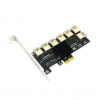 1x PCI-E (1 linka)=>7x PCI-E( 1 linka) Splitter/switch / rozdeľovač liniek PCIe