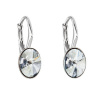 Evolution Group Stříbrné oválné náušnice s krystaly Swarovski 31276.5 blue shade