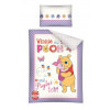 Detexpol Obliečky do postieľky Macko Pu a prasiatko fialková bavlna 100/135, 40/60 cm