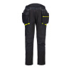 PORTWEST DX450 / Softshellové nohavice s odnímateľnými vreckami slim fit - čierna UK 36/EU 52