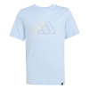 adidas Logo T Shirt Junior Glow Blue 13 Years